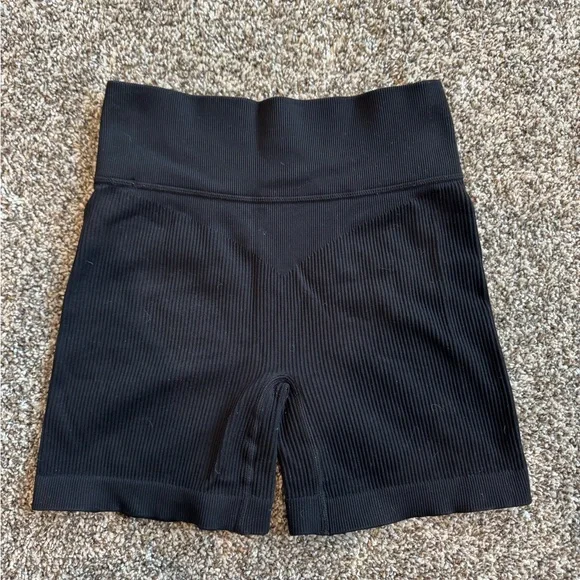 Women's Black High-Waisted Shorts - Picture 3 of 4
